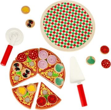 Ikonka KIK Lesena pica z dodatki