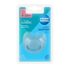 CANPOL BABIES Gumijast dude z okroglo konico Nude 6-18m modra