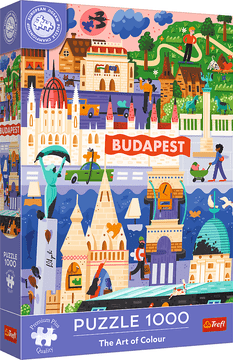 Trefl Puzzle Premium Plus Umetnost barv: Budimpešta, Madžarska 1000 kosov