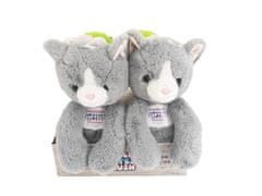 Alltoys Maček siv pliš 40 cm