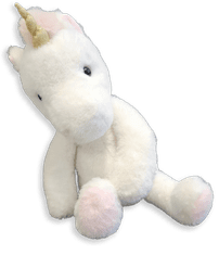 Alltoys Beli plišasti samorog 40 cm