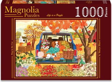 MAGNOLIA Puzzle Pes v avtu 1000 kosov