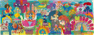 Djeco Panoramska sestavljanka Magic India 1000 kosov