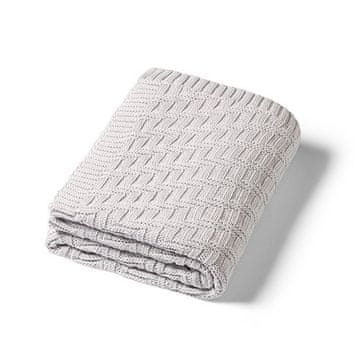 BABYONO Pletena odeja iz organskega bombaža 75 x 100 cm siva 0m+