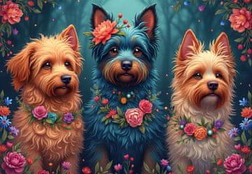 BLUEBIRD Puzzle Dog Trio 1000 kosov