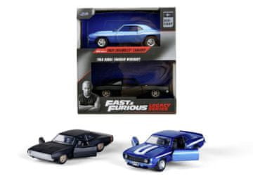 Hitri in drzni Twin Pack Chevrolet Camaro 1969 in Dodge Charge Wide Body 1968, 1:32 Val 2/1