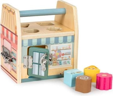 ECOTOYS Lesena motorna kocka
