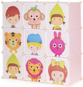 MODERN HOME Otroška modularna omara Hišni ljubljenčki in otroci