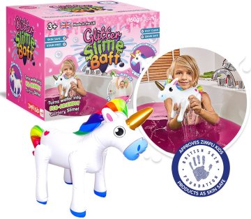 ZIMPLI KIDS Gel za kopel z bleščicami Slime Baff Unicorn