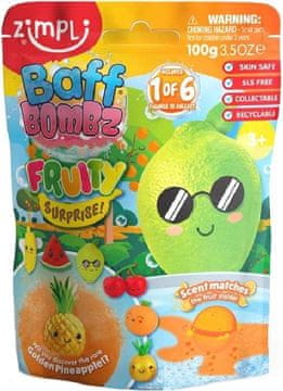 ZIMPLI KIDS Peneča bomba za kopel Sadje 1 kos