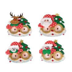 Alltoys Božični kozarci z bleščicami 17x14 cm