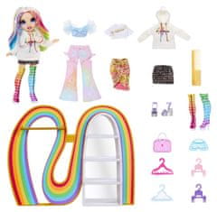 Rainbow High Mavrična visoka garderobna omara z lutko