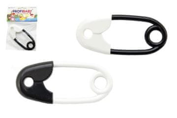 Profibaby Ščipalka kontrastna črno-bela plastika 12cm 2 barvi v vrečki 0m+