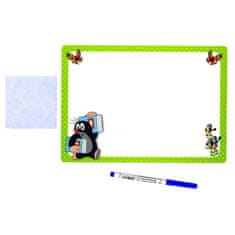 Akim Dvostranska brisljiva tabla/podloga za risanje A4 + 2 flomastra - Krtek 1