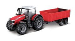 BBurago - FARMLAND, Massey Ferguson 8740S s prikolico, 10 cm