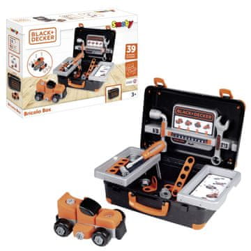 Smoby B&amp;D Bricolo kovček z avtomobilom in orodjem