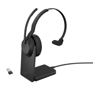 Jabra Evolve2 55/Mono/ANC/USB/BT-USB/Wireless/MS/Stand/Black