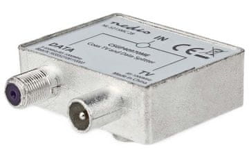 Nedis Adapter satelitske antene / F-vtičnica/ IEC vtič (Koax)/ IEC vtičnica (Koax)/ ponikljana/ 75 Ohm/ kovina/ škatla