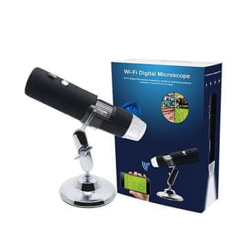 W-STAR Digitalni mikroskop WIFI MW1000S, HD 1000x, osvetljeno stojalo črno iOS Win, Inskam