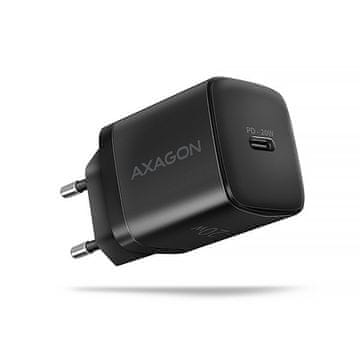 AXAGON ACU-PD20, 20W omrežni polnilnik, 1x vrata USB-C, PD3.0/PPS/QC4+/AFC/Apple, črna
