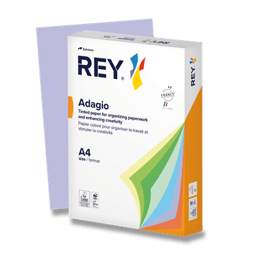 Rey Barvni papir Adagio, pastelni, 500 listov - sivka