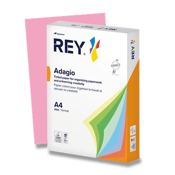 Rey Barvni papir Adagio, intenzivna nasičenost, 500 listov - temno roza