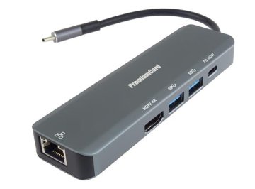 USB-C na HDMI + 2x USB3.2 + PD 100W + RJ45 10/100/1000Mbps adapter