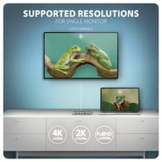 AXAGON multi USB-C 6v1 vozlišče / HMC-6G2L / USB 3.2 Gen2 / 1x PD 100W / 1x USB-C / 2x USB-A / HDMI / 1x GLAN / 15cm