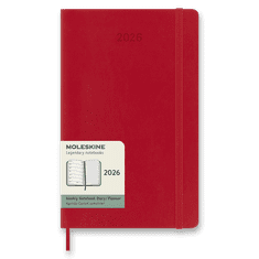 Moleskine Dnevnik 2026 - mehke platnice, L, tedenski, rdeč