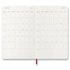 Moleskine Dnevnik 2026 - mehke platnice, L, tedenski, rdeč