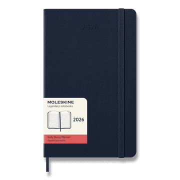 Moleskine Dnevnik 2026 - trda vezava, L, dnevni, modra