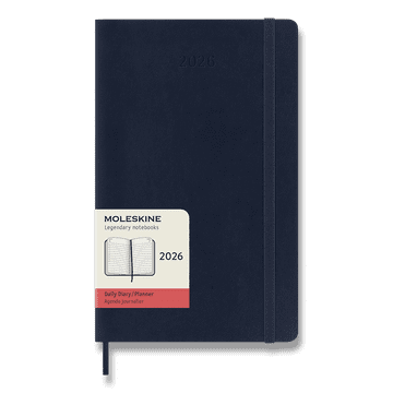 Moleskine Dnevnik 2026 - mehke platnice, L, dnevni, modri