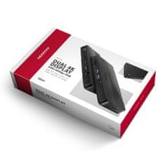 AXAGON HMC-U4, USB4 40Gb/s dock, 3x USB-A, 2x USB-C, HDMI in DP 8K/30Hz, RJ-45, SD/mSD, zvok, PD 100W, kabel USB-C 80cm