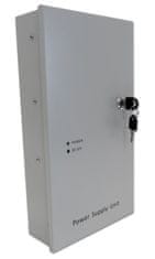 XtendLan napajalnik 12-13V DC, nastavljiv, 9 priključkov, skupaj 8A, 96W, z varovalkami, škatla z varovalkami, rezervna baterija