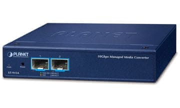 Planet XT-915A industrijski pretvornik, 2x 10G/1G Base-X SFP+, 0~50°C, DIN, SNMP