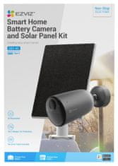 EZVIZ IP kamera EB3 4G kit/ bullet/ 4G/LTE/ 3Mpix/ zaščita IP65/ objektiv 2,8 mm/ H.265/ IR do 15 m/ siva + solarna plošča C