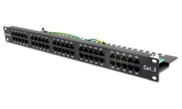 XtendLan Patch panel 19", 50 priključkov, Cat3, 1U
