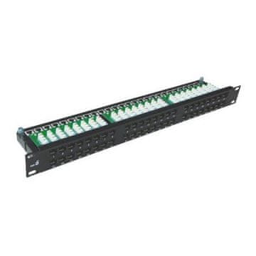 XtendLan Patch panel 19", 48 priključkov, Cat6, LSA