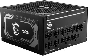 MSI napajalnik MAG A1000GL PCIE5/ 1000W/ ATX3.1/ akt. PFC/ 7 let polne garancije/ 135mm ventilator/ modularna napeljava/ 80PLUS Gold