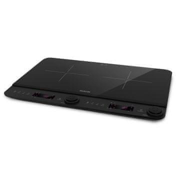 Salente InductPro2, indukcijski štedilnik, dvojna kuhalna plošča, črna