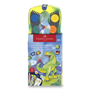 Faber-Castell Konektor Dinozaver Vodne barve - 13 kosov, premer 30 mm