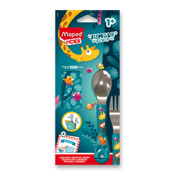 Maped Miniz Jungle Fever jedilni pribor - 2 kosa