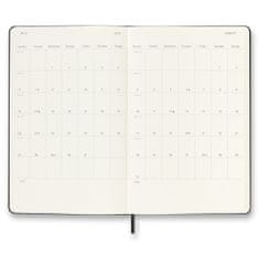 Moleskine 18-mesečni dnevnik 2025-26 - trda vezava - L, dnevni, črn