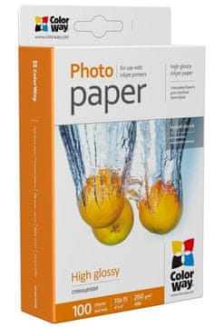 Fotopapir COLORWAY/ visok sijaj 260g/m2, 10x15/ 100 kosov