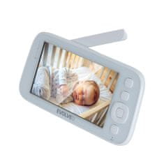 EVOLVEO Baby Monitor N5 - Komplet za video nadzor otroka s 360-stopinjskim nadzorom, dvosmerno komunikacijo in uspavankami,