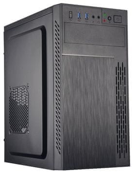 EUROCASE MidT ML M6-505B / mATX / brez napajalnika / 2x USB 3.0 / USB-C / črna