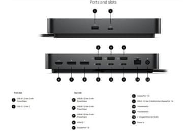 DELL SD25TB4 Pro Smart dock/ Priključna postaja/ Thunderbolt/ Priključna postaja/ 180W