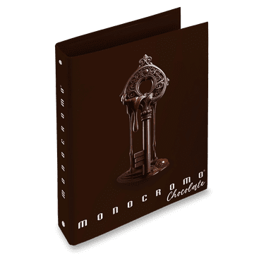 Štirikotni mape Pigna Monocromo Chocolate - A4, 30 mm