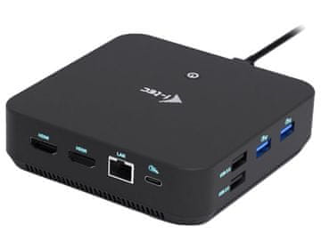 i-tec USB-C DP Dual HDMI Docking Station, Power Delivery 100W