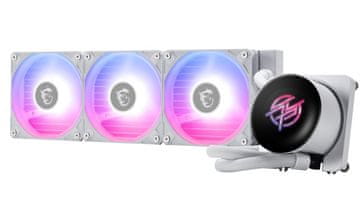 MSI vodni hladilnik CPU MPG CORELIQUID P13 360 WHITE/ 3x 120mm ARGB ventilator/ 2,1" zaslon / bela